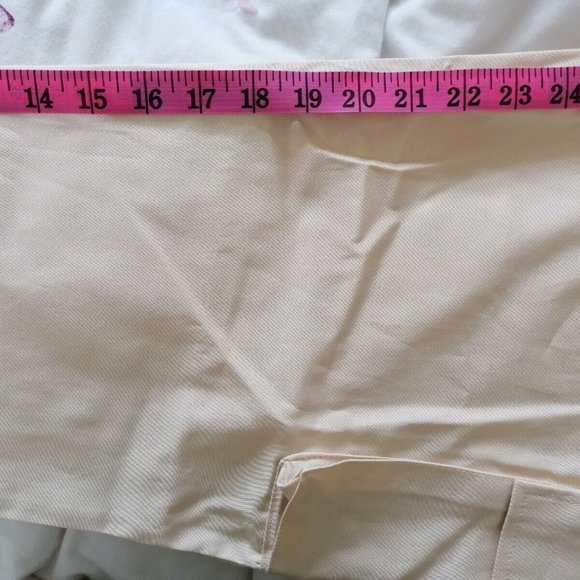 Boohoo Mens Chino Trousers Size M 34 W 31 L Chino Style Cargo Stone Colour - Picture 4 of 12